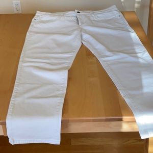 32W Joe’s Easy High Water White Jeans